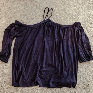 Navy blue off the shoulder top